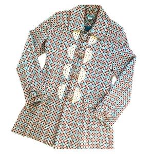 Kenzie Girl Patterned Wool Pea Coat